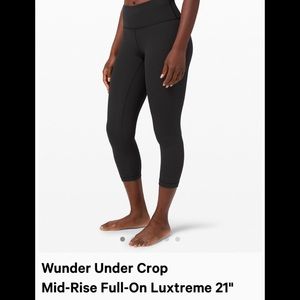 Lululemon Athletica Wunder Under Crop